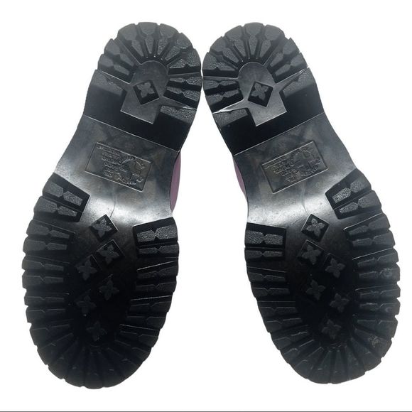 Dr. Martens Light Pink Devon Heart Leather Platform Boots - Picture 13 of 14